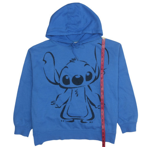 Disney Women Blue Stitch Pullover Hoodie XL Relaxed Fit