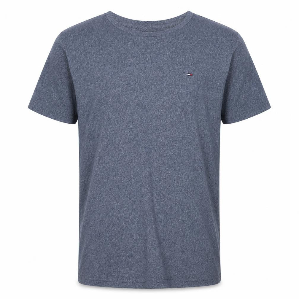 Tommy Hilfiger Men's Grey Cotton Crew Neck Short Sleeve T-Shirt M