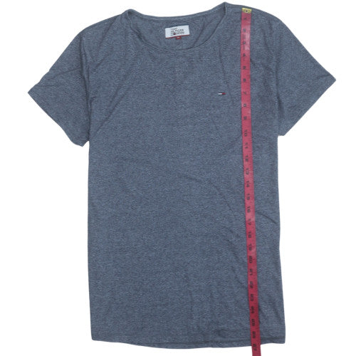 Tommy Hilfiger Men's Grey Cotton Crew Neck Short Sleeve T-Shirt M