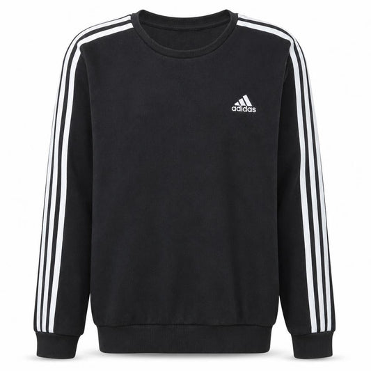 Adidas Men’s Black Crew Neck Pullover Sweatshirt L Sports Fleece