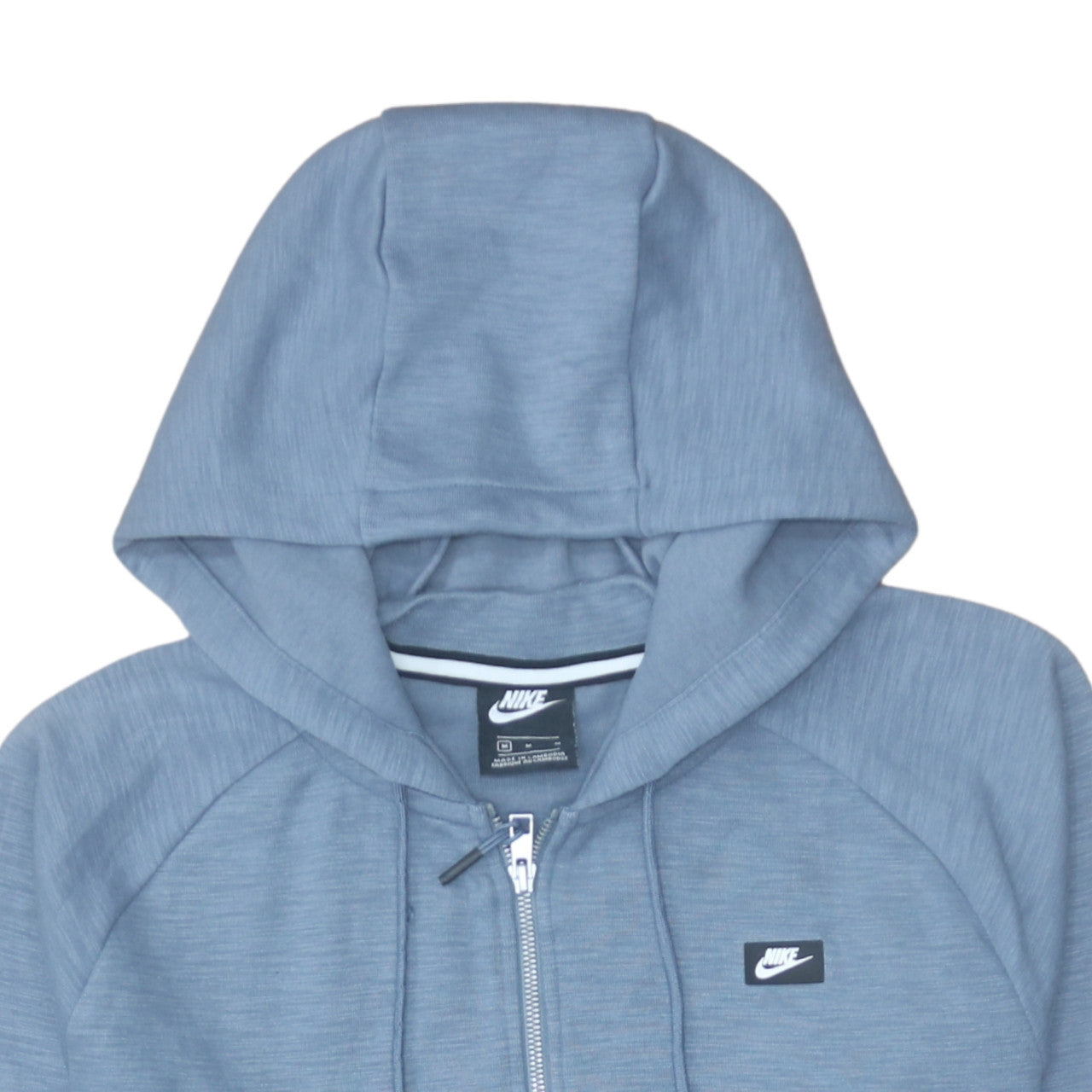 Nike Men's Blue Full Zip Hoodie Size M Lightweight Cotton Blend