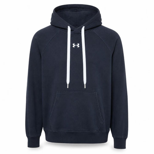 Under Armour Mens Black M Pullover Hoodie Cotton Blend Loose Fit