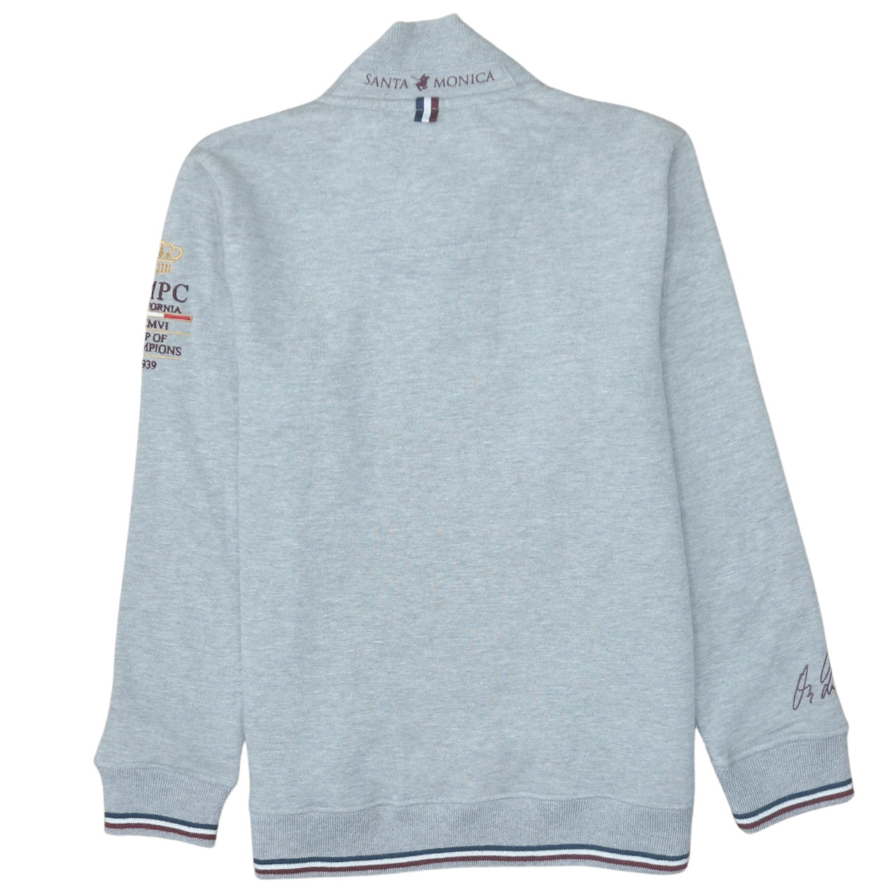 Santa Monica Polo Club Boys Grey 13 Years 1/4 Zip Sweatshirt