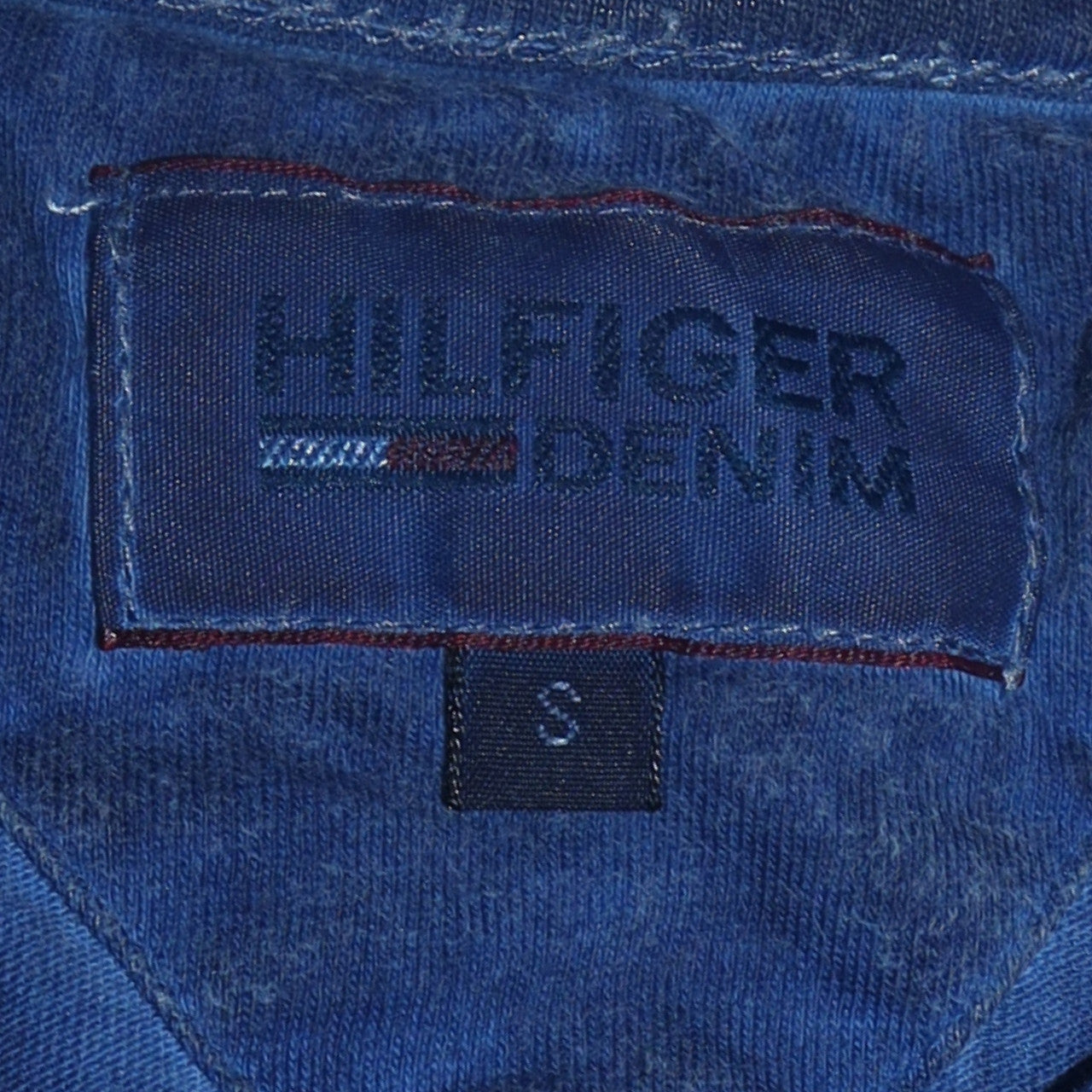 Tommy Hilfiger Women Blue V-Neck Short Sleeve Cotton T-Shirt Size S