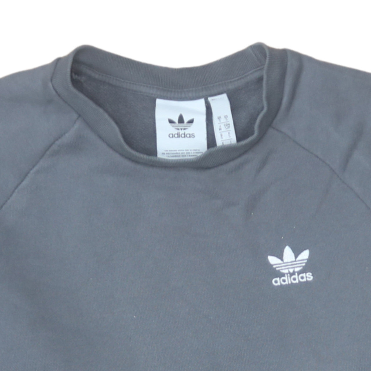 Adidas Men's Grey Crew Neck Pullover Sweatshirt Size S