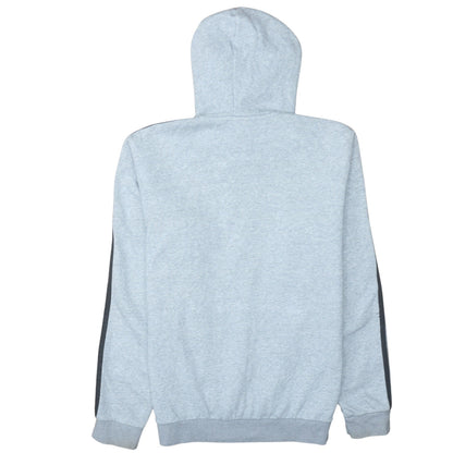 Brand and care label for Adidas Men's Grey Pullover Hoodie Medium Regular Fit Sportswear