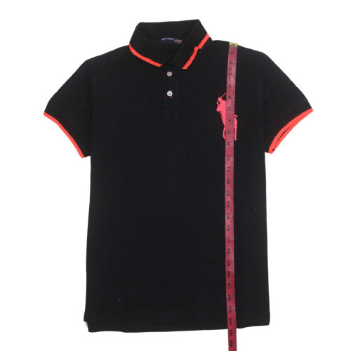Ralph Lauren Polo Sport Men's Black Slim Fit Cotton Polo Shirt S