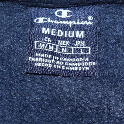 Champion Men's Black Medium Pullover Hoodie with Embroidered Logo
