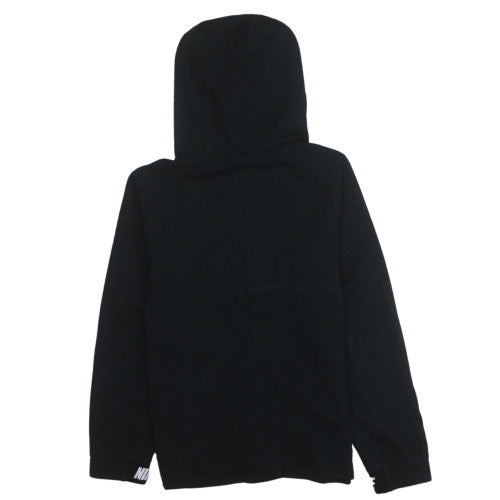 Nike Boys Black XL Full Zip Hoodie with White Logo - 13-15 Years