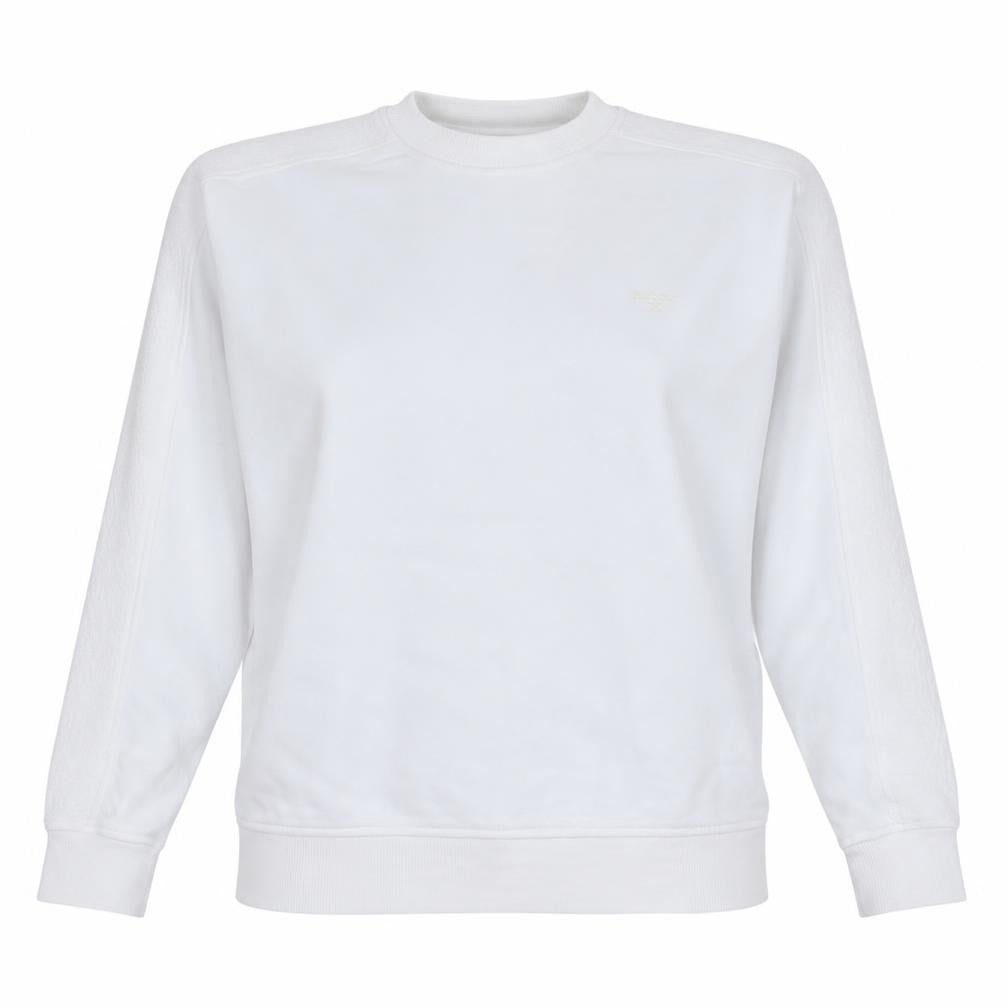 Barbour International Women's White Size 10 Pullover Sweatshirt