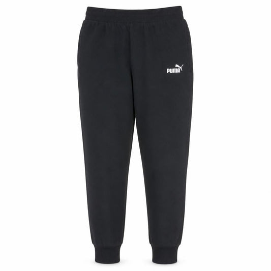 Front view of Puma Men's Black Regular Fit Fleece Sweatpants M