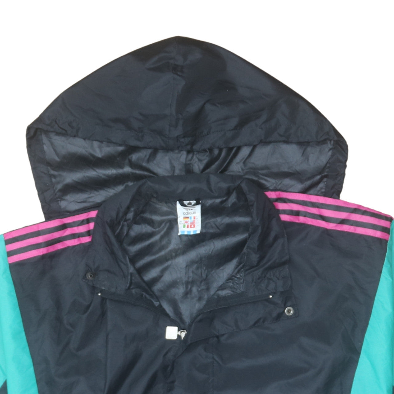 adidas Men’s Multicoloured 90s Retro Windbreaker Jacket Size S