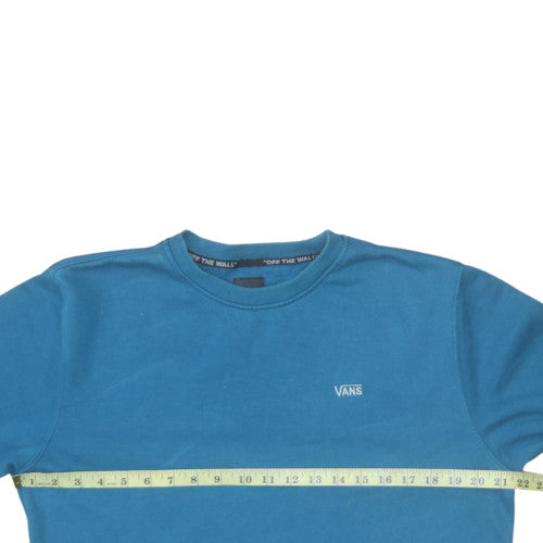 Vans Men's Blue Crew Neck Pullover Sweatshirt Medium