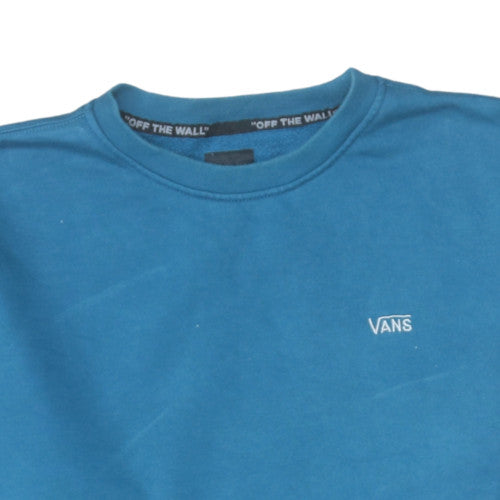 Vans Men's Blue Crew Neck Pullover Sweatshirt Medium