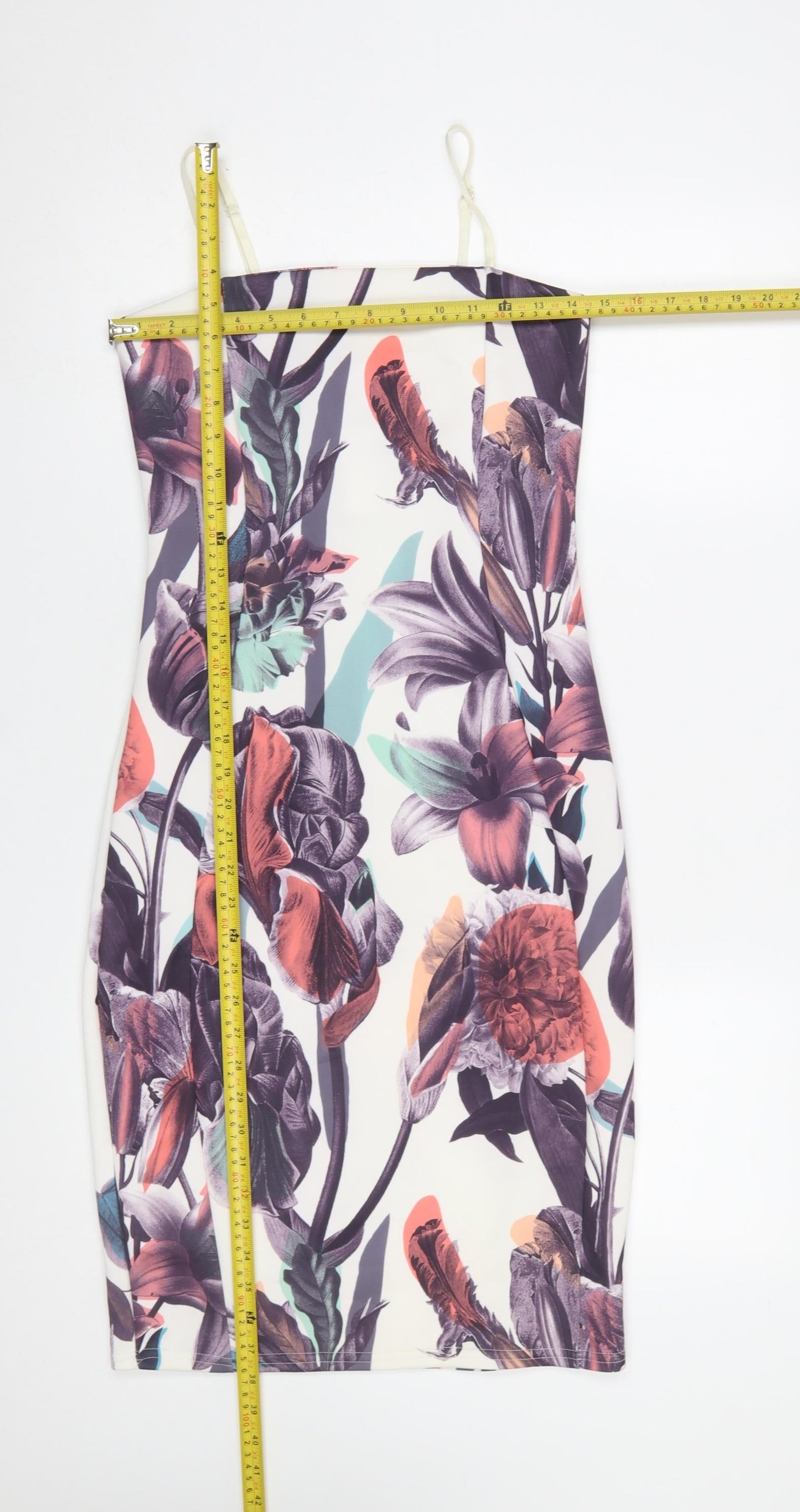 Quiz Women’s Multicoloured Floral Bodycon Dress Size 12
