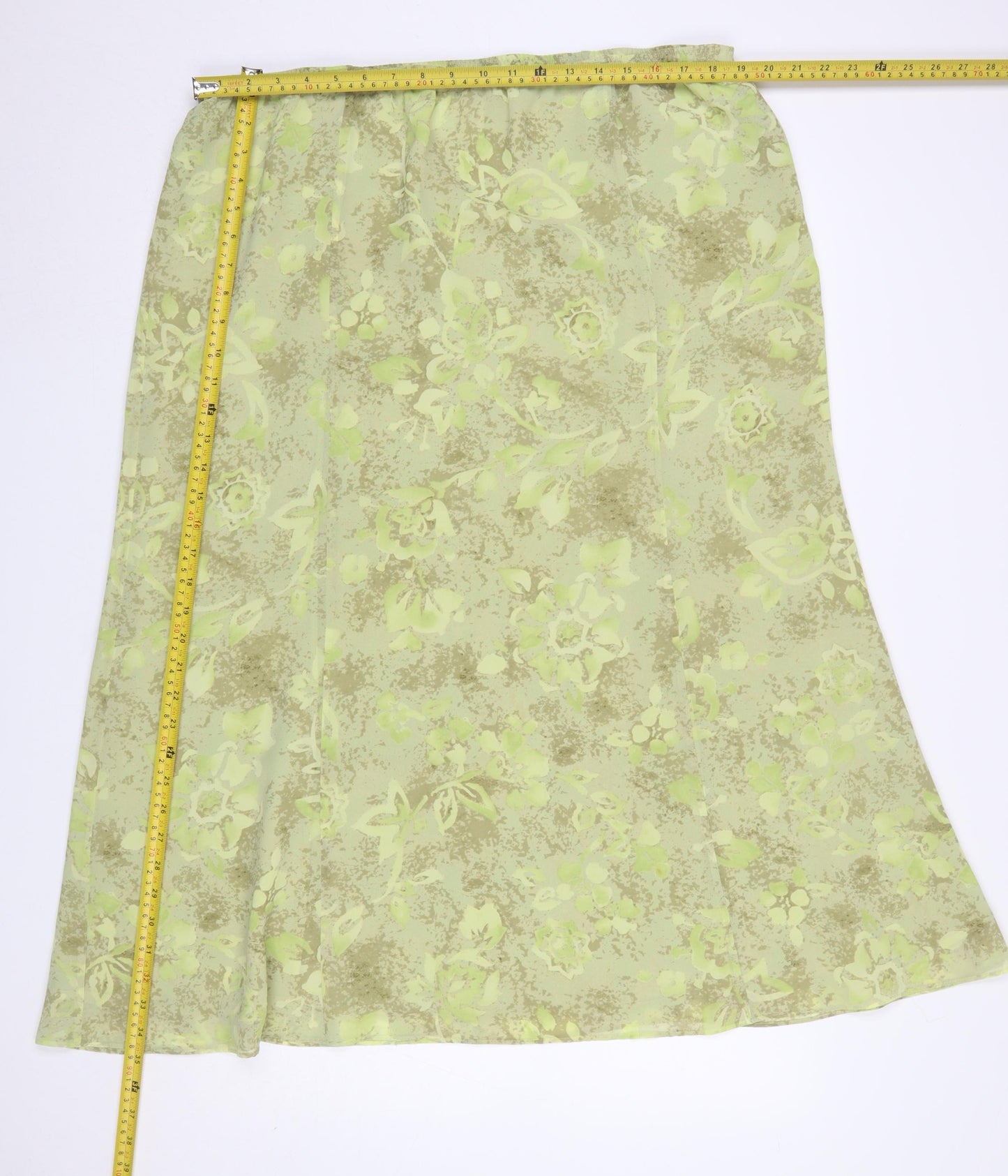 Windsmoor Womens Green Floral A-Line Midi Skirt Size 18