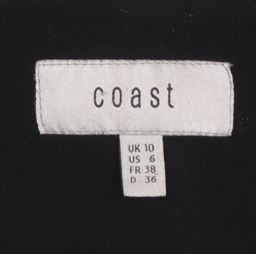 Coast Women's Black Size 10 Cropped Suit Jacket Blazer