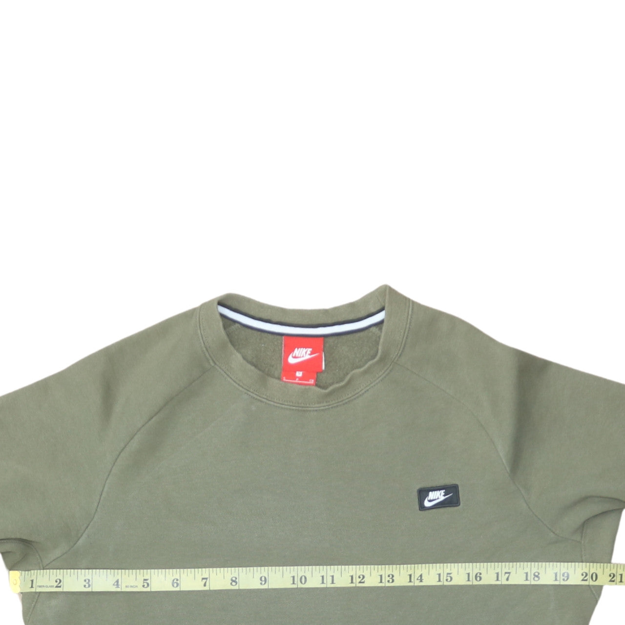 Nike Men’s Green Crew Neck Pullover Sweatshirt Size S Regular Fit
