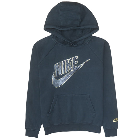 Nike Men's Blue Pullover Hoodie M Fleece Logo Sportswear