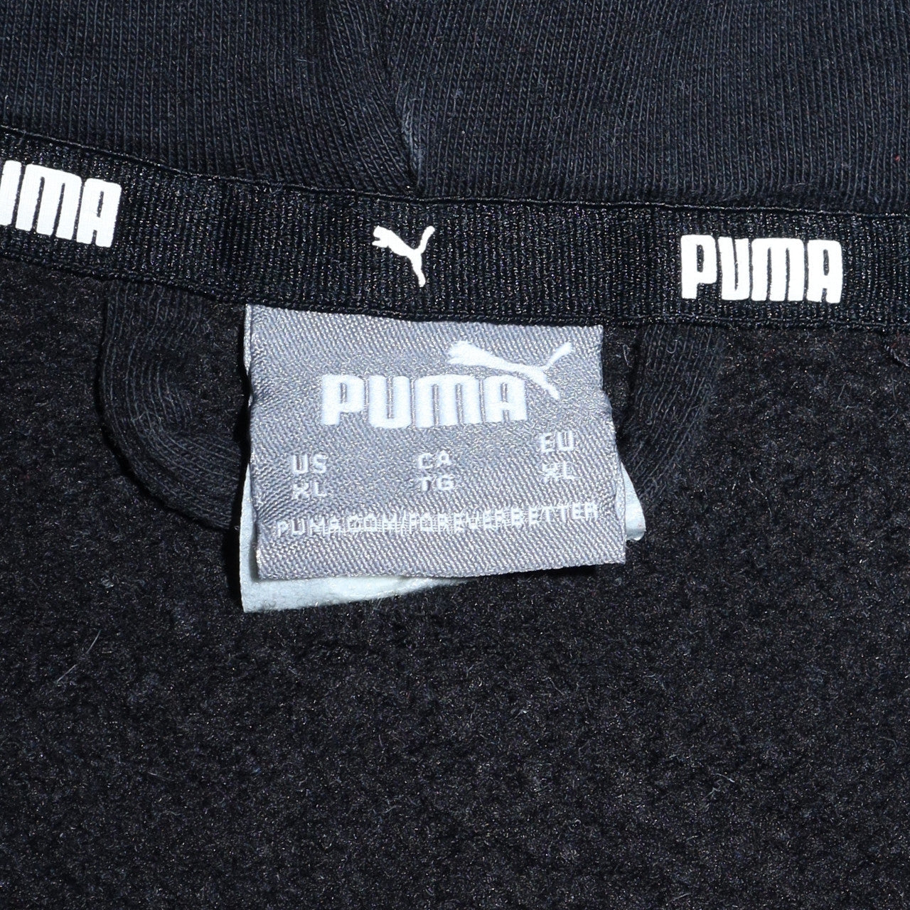 Puma Mens Black XL Full Zip Fleece Hoodie Sweatshirt