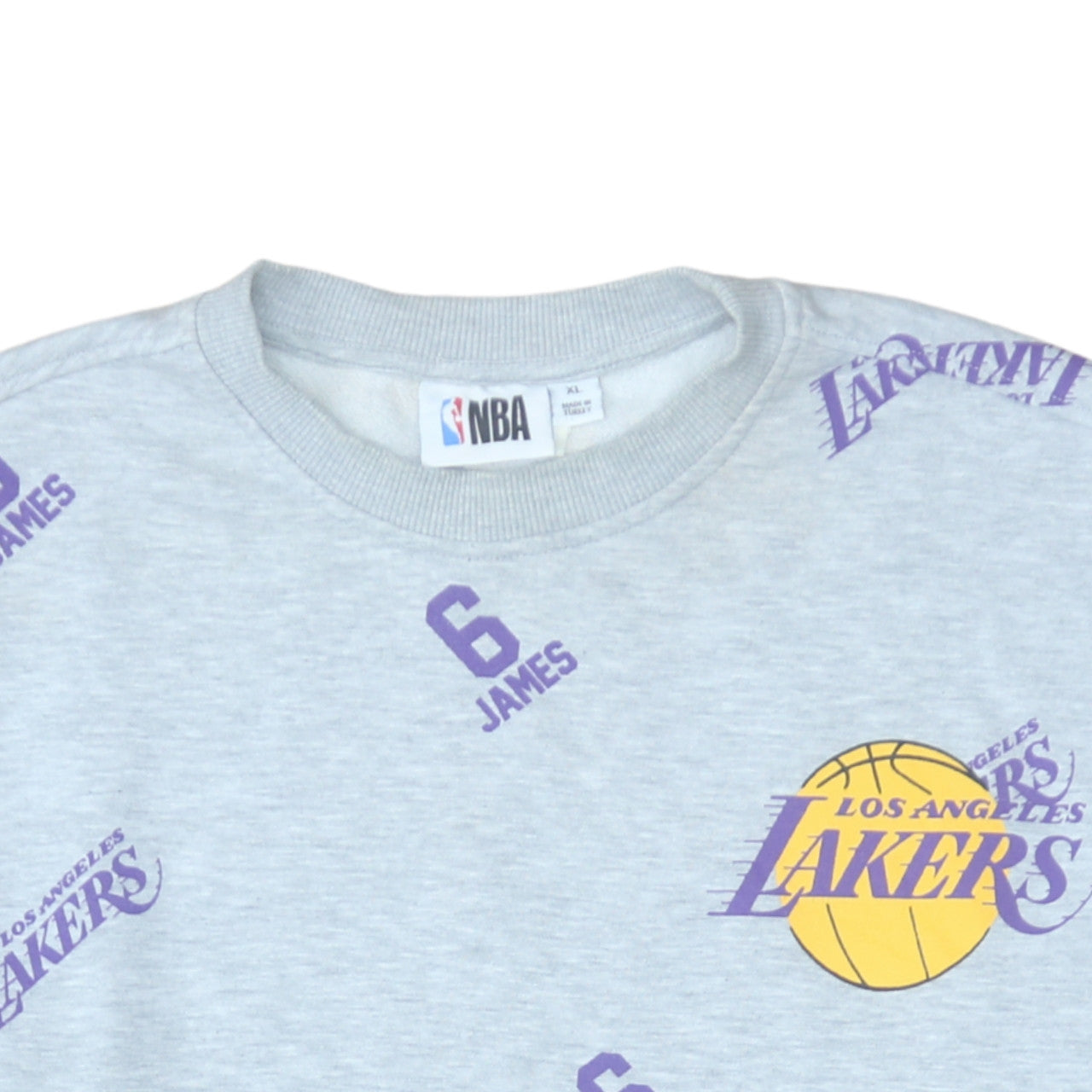 Primark NBA Los Angeles Lakers Grey XL Men's Sweatshirt