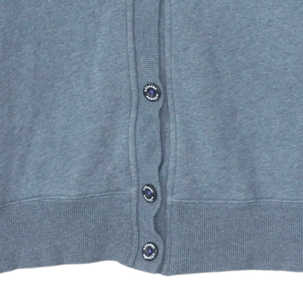 Ellesse Women Grey Button Hoodie Size 16 Cotton Blend Sportswear