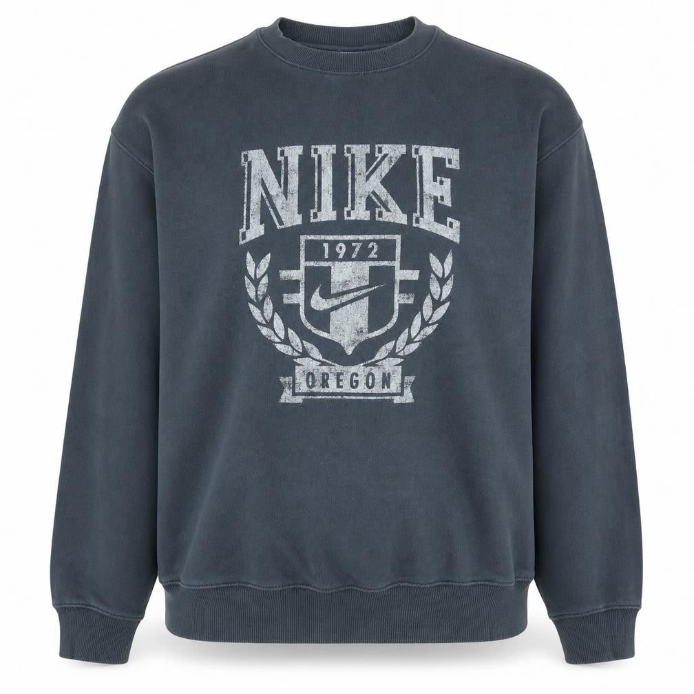 Nike Womens Black XS Pullover Crew Neck Graphic Print Sweatshirt