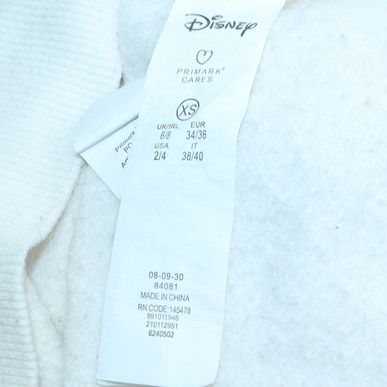 Disney Womens White XS 1/4 Zip Sweatshirt Mickey Mouse 1928 Team Champions