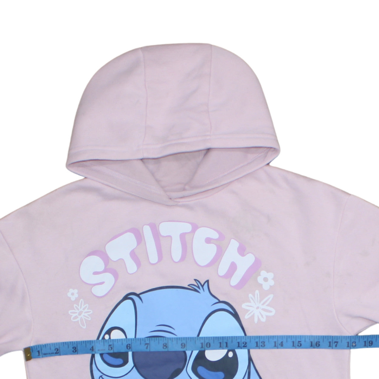 Disney Stitch Girls Pink Hoodie 11-12 Years Pullover Sweatshirt by Primark