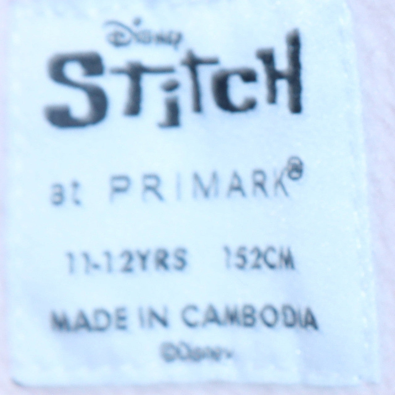 Disney Stitch Girls Pink Hoodie 11-12 Years Pullover Sweatshirt by Primark