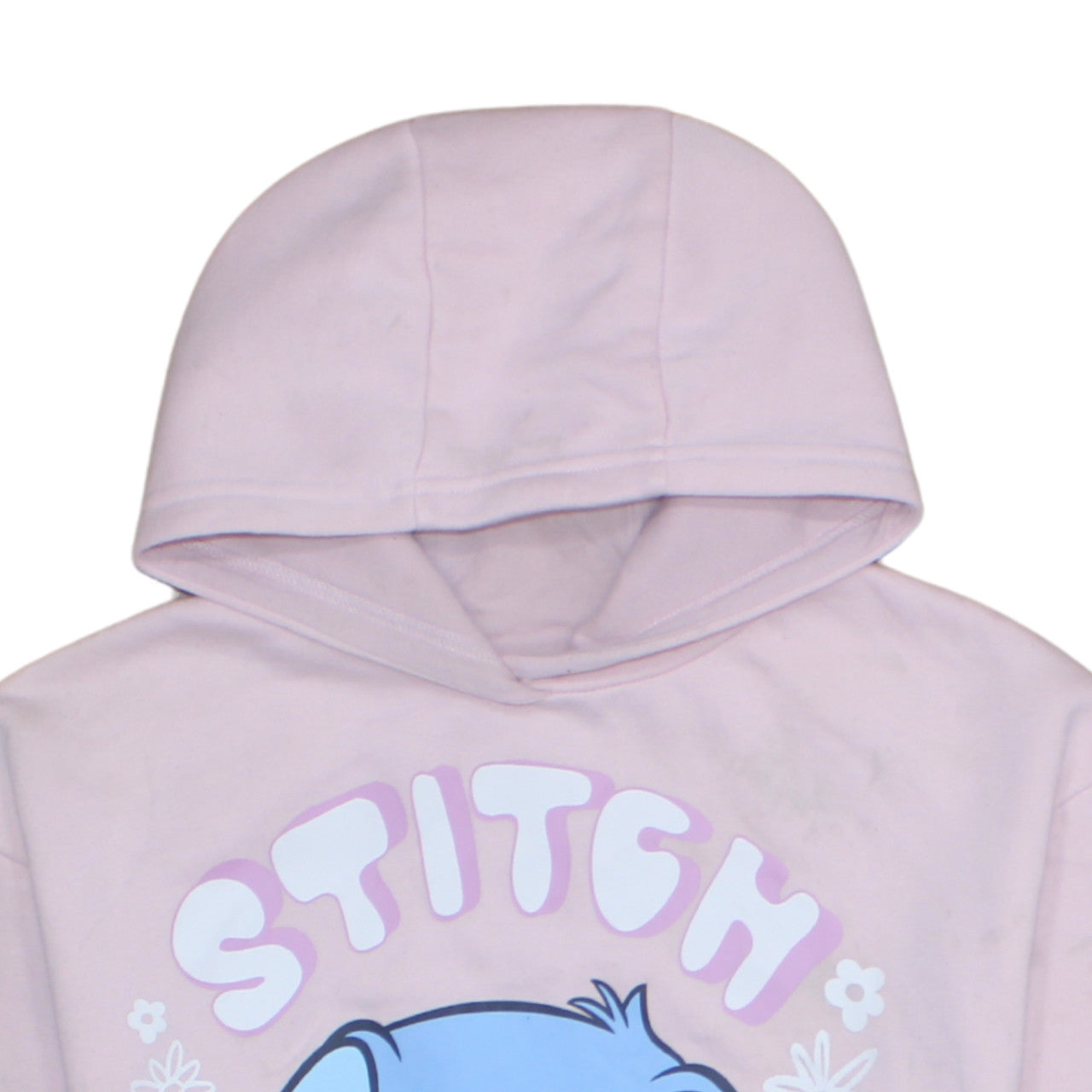 Disney Stitch Girls Pink Hoodie 11-12 Years Pullover Sweatshirt by Primark