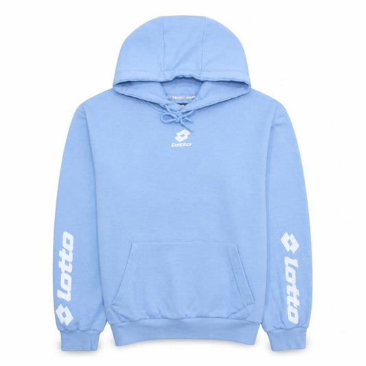Lotto Men's Blue Pullover Hoodie Medium Sports Graphic Cotton