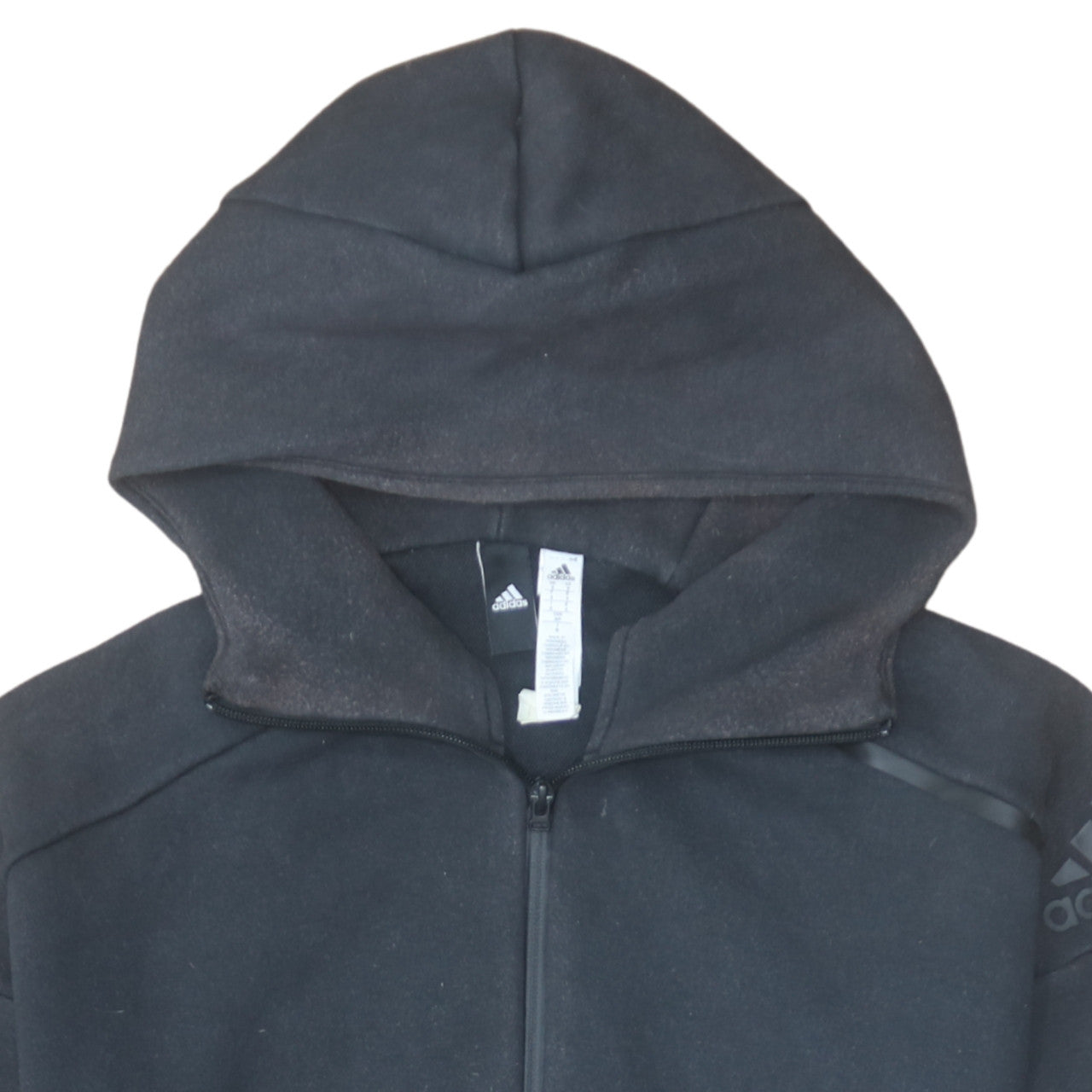 Adidas Men's Black Full Zip Hoodie Size S Regular Fit Sportswear