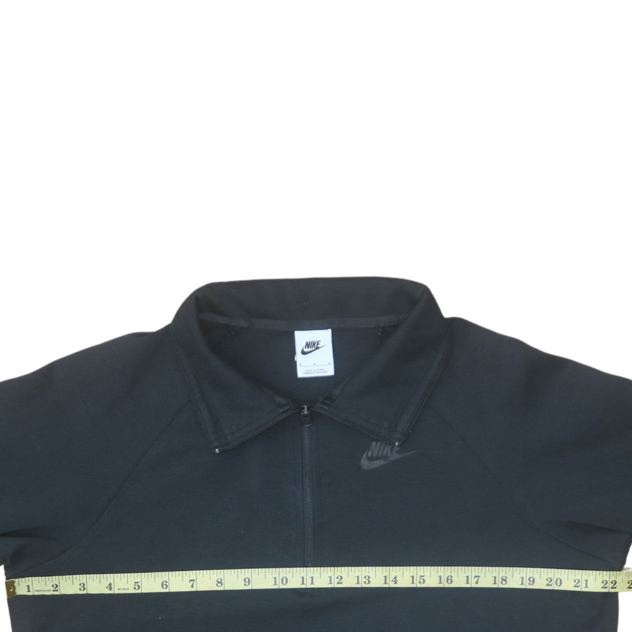 Nike Men Black Collared 1/2 Zip Fleece Sweatshirt Size M