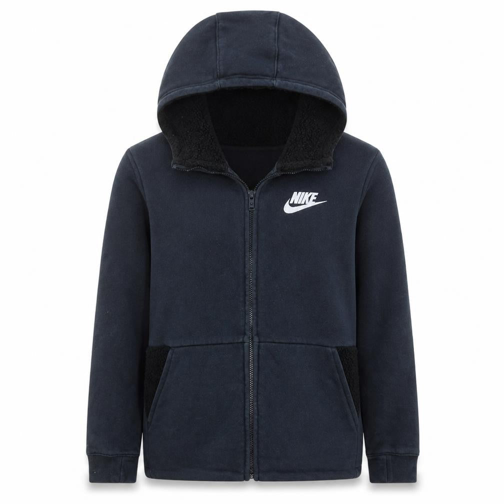 Nike Boys Black Full Zip Fleece Lined Hoodie XL 156-166cm