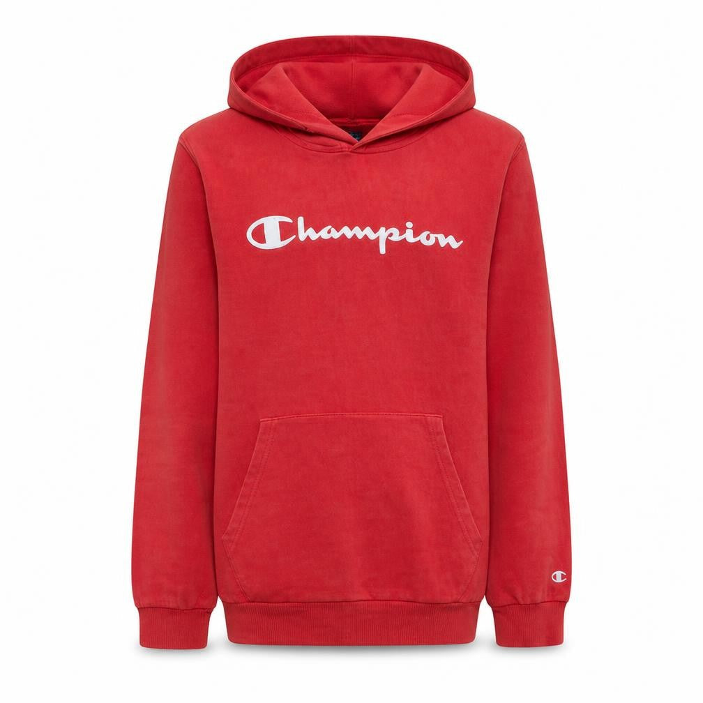 Champion Girls Red XL Pullover Hoodie 13-14 Years Cotton Blend Fleece