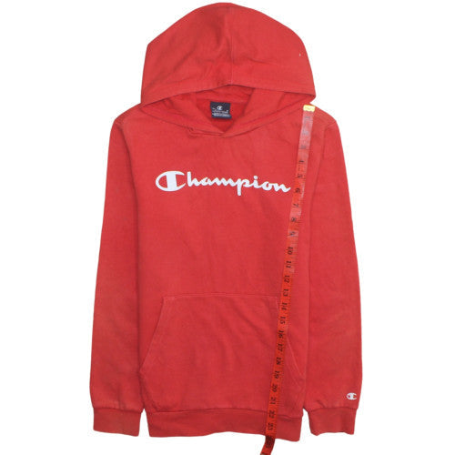 Champion Girls Red XL Pullover Hoodie 13-14 Years Cotton Blend Fleece