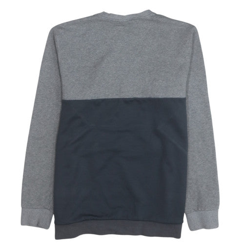 Adidas Men’s Grey Pullover Sweatshirt L Crew Neck Zip Pocket