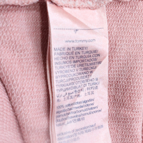 Tommy Hilfiger Women's Pink Cotton Crew Neck Pullover Sweatshirt Size S