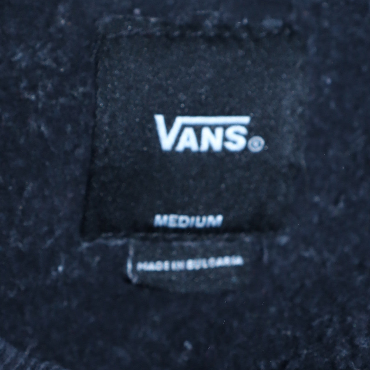 Vans Men’s Black Crew Neck Logo Pullover Sweatshirt Medium