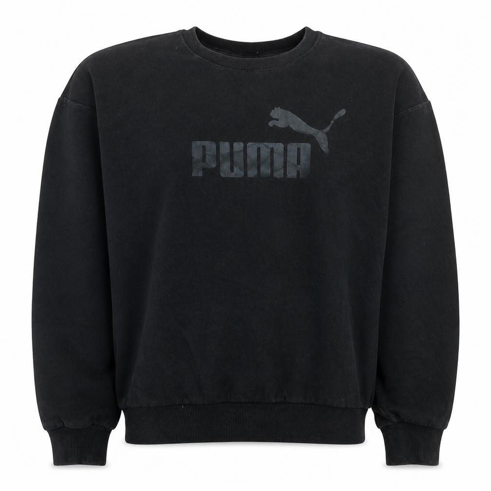 Puma Women's Black Crew Neck Pullover Sweatshirt Size M