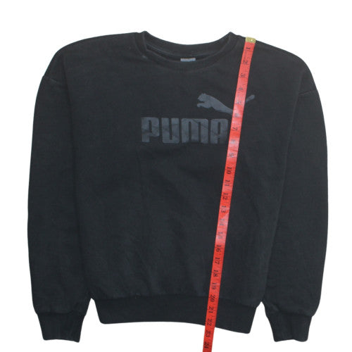 Puma Women's Black Crew Neck Pullover Sweatshirt Size M