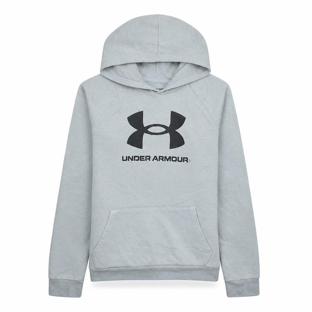 Under Armour Boys Grey ColdGear Hoodie VXL Pullover Fleece Sweatshirt