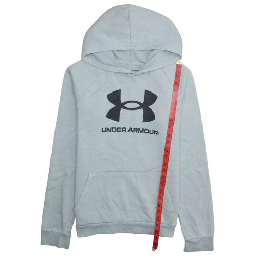 Under Armour Boys Grey ColdGear Hoodie VXL Pullover Fleece Sweatshirt