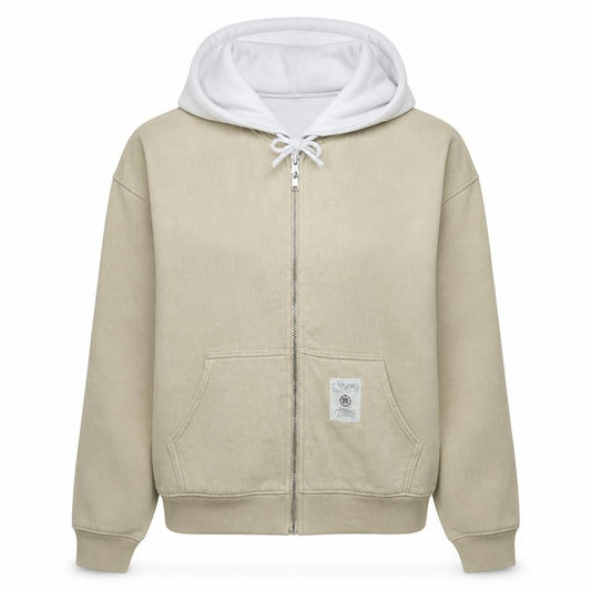 Levi's Womens Beige & White Full Zip Hoodie Size S