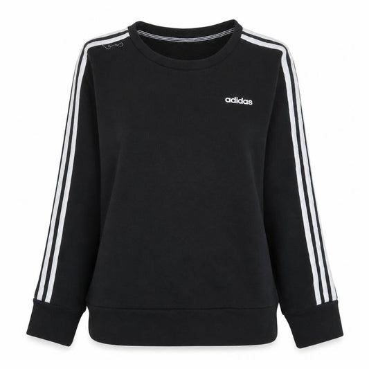 Adidas Women Black Crew Neck Long Sleeve Pullover Sweatshirt Size 12-14