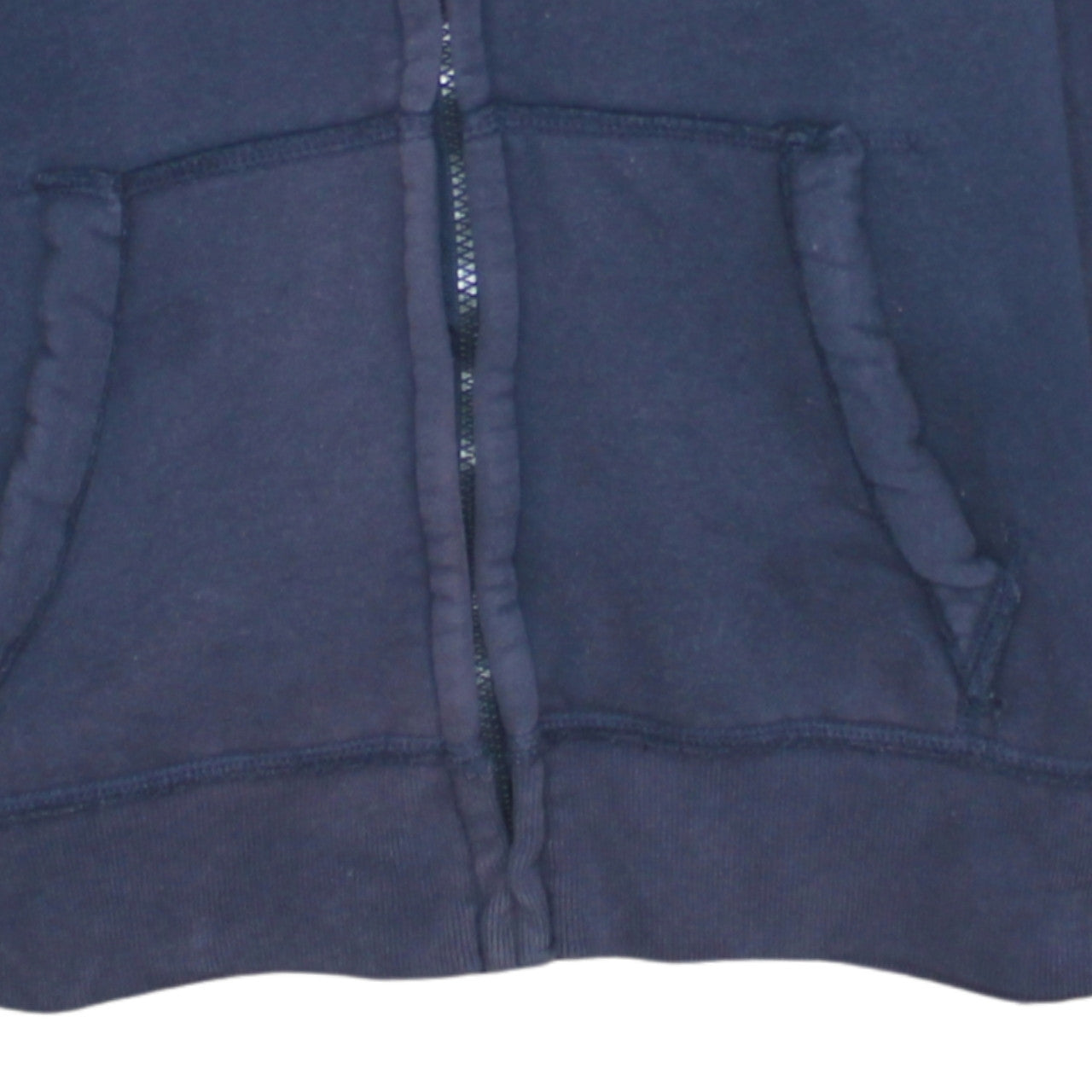 Hollister Men Blue Full Zip Hoodie M Logo Fleece Sweatshirt