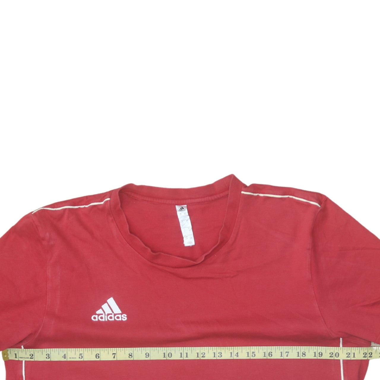 Adidas Men’s Red Cotton Short Sleeve Crew Neck T-Shirt Size L