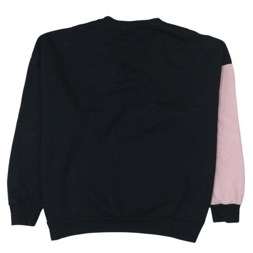 Disney Minnie Mouse Women's Pink & Black Colourblock Sweatshirt XL