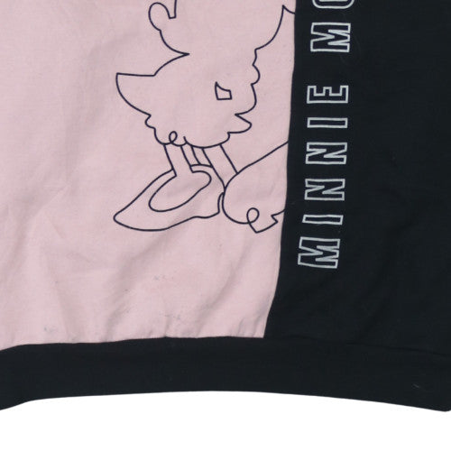 Disney Minnie Mouse Women's Pink & Black Colourblock Sweatshirt XL